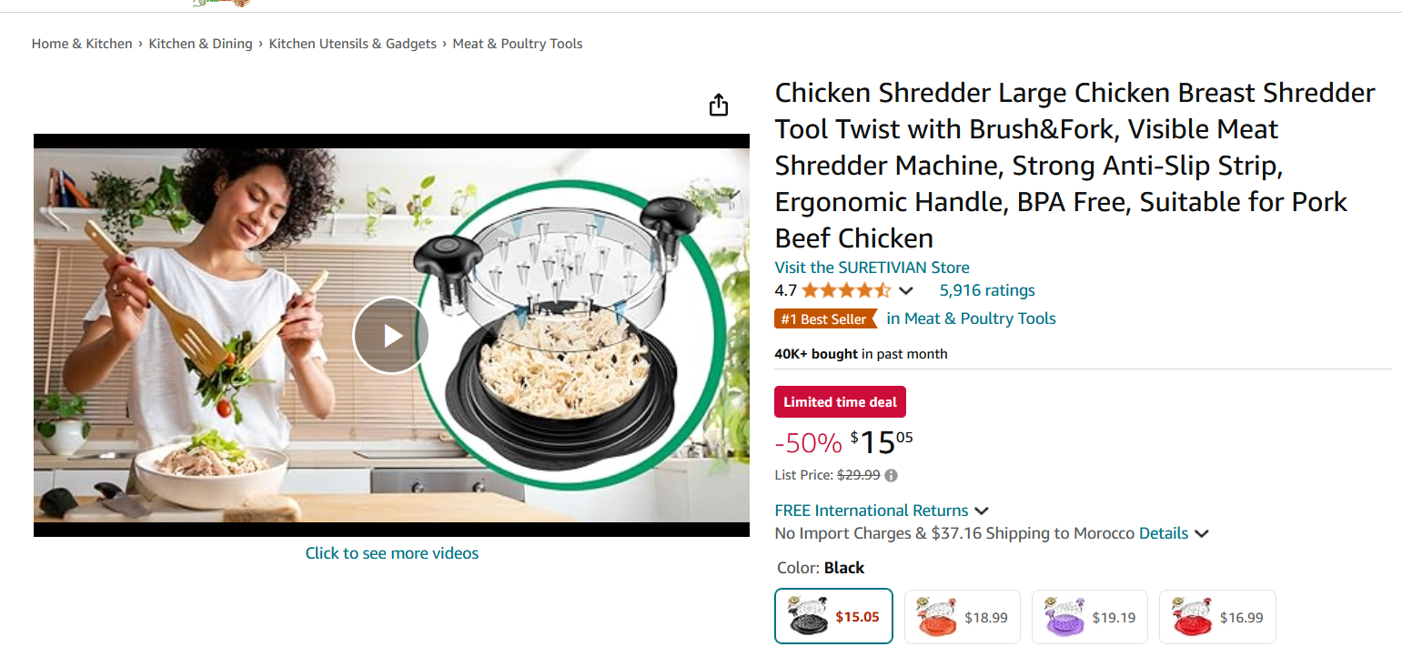 SURETIVIAN Cheese Shredder: The Ultimate Kitchen Tool for Easy Shredding Capture d’écran 2024-10-21 011147